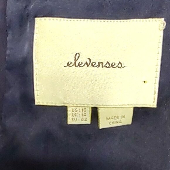 Anthropologie Elevenses Jumpsuit 10 Beca Blue Colorblock Wide Leg Copped Cut Out - Picture 10 of 15